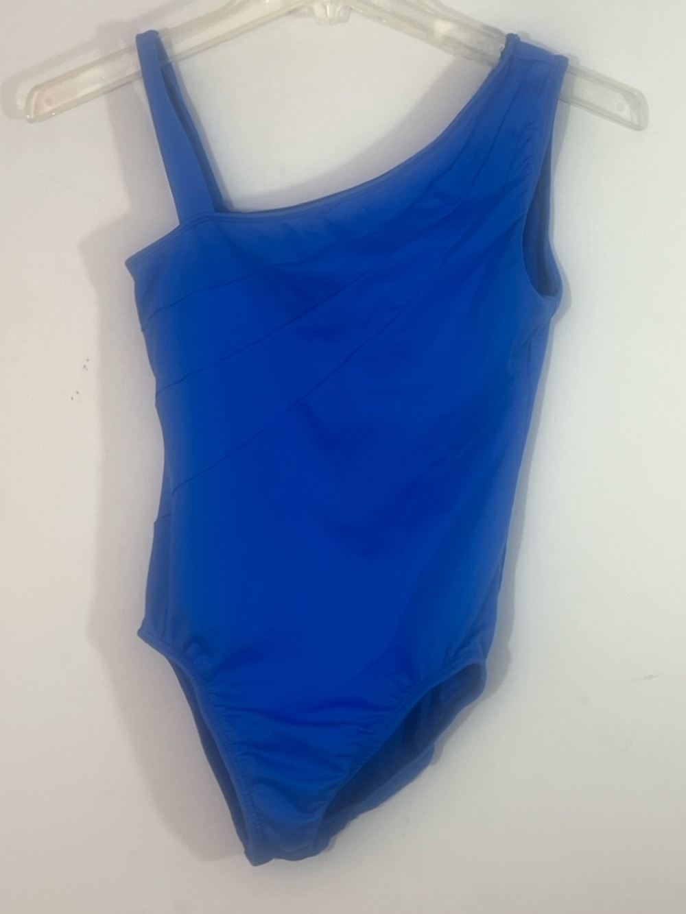 MotionWear Blue One Shoulder Leotard / Swimsuit Style Adult M